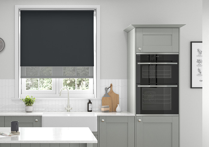 Rimini (Blackout), Black & Optima Alto - Double Roller Blind - Image 3